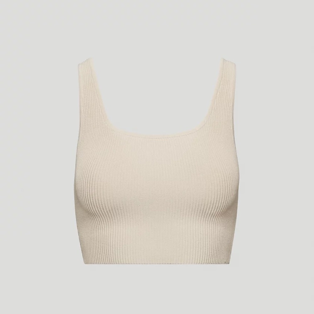 Aritzia Sculpt Knit Squareneck Cropped Tank